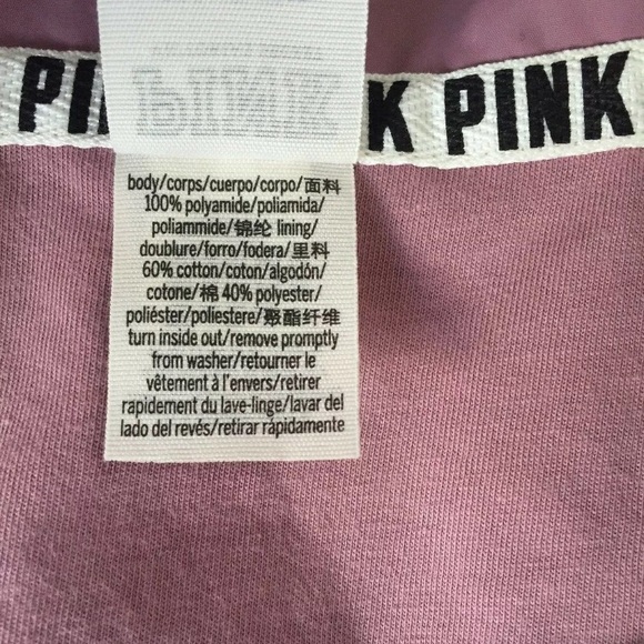 VS Pink Mauve Black Snap Front Lined Coach Jacket - Picture 7 of 7